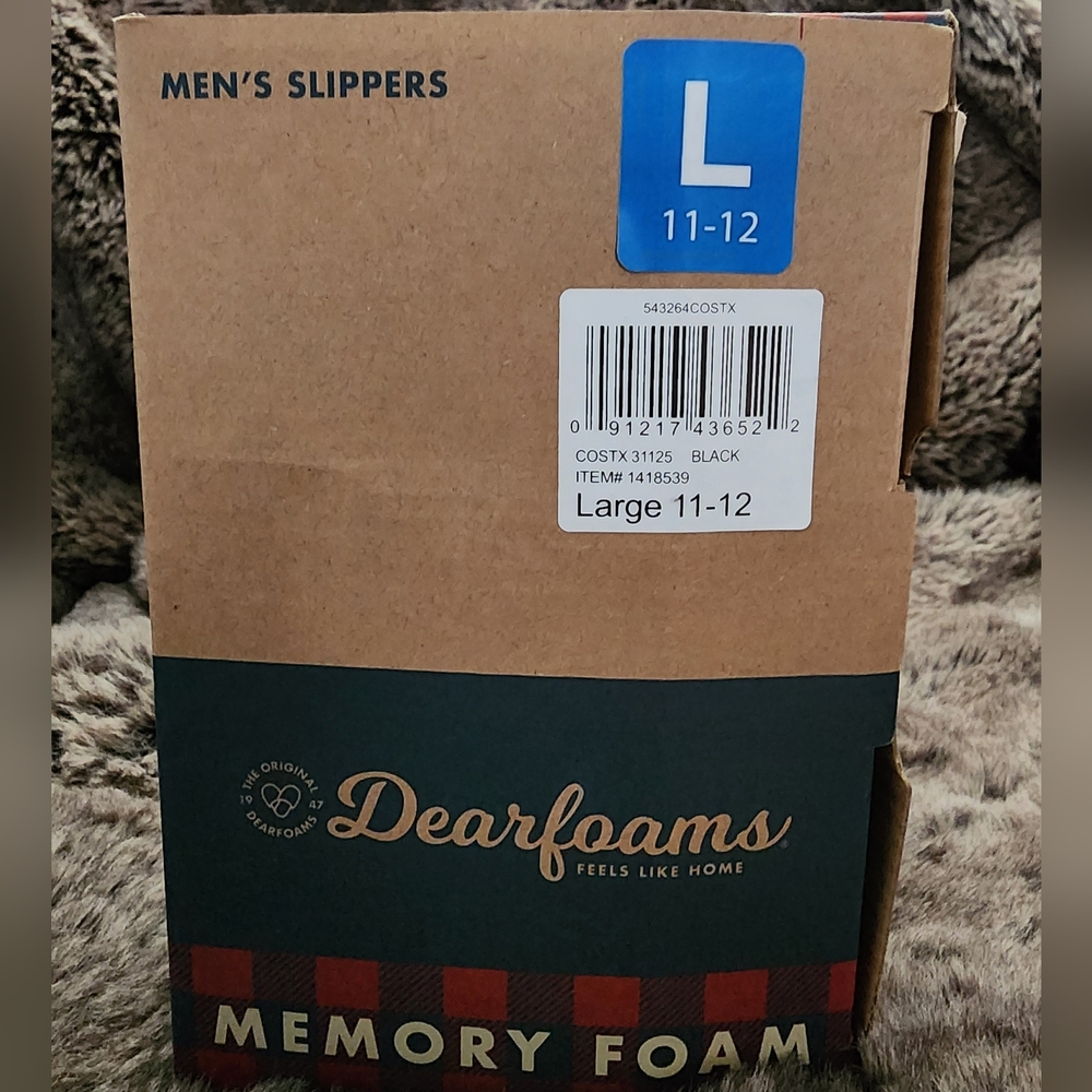 NEW!! Dearfoams Men's Clog Style Memory Foam Slippers Wool Blend - Picture 6 of 7